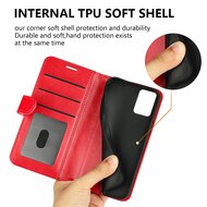 Nokia G22 Hoesje - MobyDefend Wallet Book Case (Sluiting Achterkant) - Rood