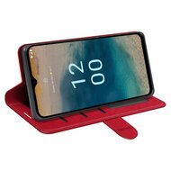 Nokia G22 Hoesje - MobyDefend Wallet Book Case (Sluiting Achterkant) - Rood