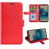 Nokia G22 Hoesje, MobyDefend Wallet Book Case (Sluiting Achterkant), Rood