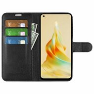 Oppo Reno8 T Hoesje - MobyDefend Kunstleren Wallet Book Case (Sluiting Voorkant) - Zwart