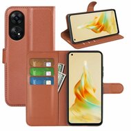 Oppo Reno8 T Hoesje - MobyDefend Kunstleren Wallet Book Case (Sluiting Voorkant) - Bruin