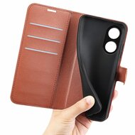 Oppo Reno8 T Hoesje, MobyDefend Kunstleren Wallet Book Case (Sluiting Voorkant), Bruin