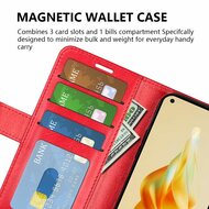 Oppo Reno8 T Hoesje - MobyDefend Wallet Book Case (Sluiting Achterkant) - Zwart