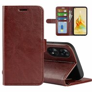 Oppo Reno8 T Hoesje, MobyDefend Wallet Book Case (Sluiting Achterkant), Bruin