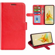 Oppo Reno8 T Hoesje, MobyDefend Wallet Book Case (Sluiting Achterkant), Rood