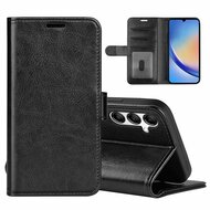 Samsung Galaxy A34 Hoesje, MobyDefend Wallet Book Case (Sluiting Achterkant), Zwart