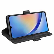 Samsung Galaxy A34 Hoesje - MobyDefend Luxe Wallet Book Case (Sluiting Zijkant) - Zwart