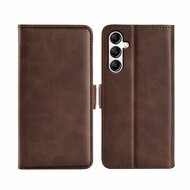Samsung Galaxy A34 Hoesje - MobyDefend Luxe Wallet Book Case (Sluiting Zijkant) - Bruin