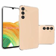 Samsung Galaxy A34 Hoesje, MobyDefend Transparante TPU Gelcase, Volledig Doorzichtig