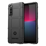 Sony Xperia 10 V Hoesje, Rugged Shield TPU Gelcase, Zwart