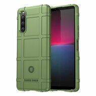 Sony Xperia 10 V Hoesje - Mobydefend Rugged Shield TPU Backcover - Groen