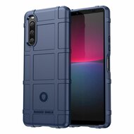 Sony Xperia 10 V Hoesje - Mobydefend Rugged Shield TPU Backcover - Blauw