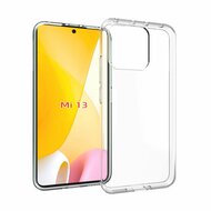 Xiaomi 13 Hoesje, MobyDefend Transparante TPU Gelcase, Volledig Doorzichtig