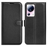 Xiaomi 13 Lite Hoesje, MobyDefend Kunstleren Wallet Book Case (Sluiting Voorkant), Zwart