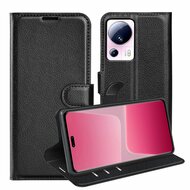 Xiaomi 13 Lite Hoesje - MobyDefend Kunstleren Wallet Book Case (Sluiting Voorkant) - Zwart
