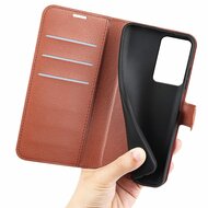 Xiaomi 13 Lite Hoesje - MobyDefend Kunstleren Wallet Book Case (Sluiting Voorkant) - Bruin