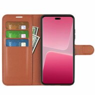 Xiaomi 13 Lite Hoesje - MobyDefend Kunstleren Wallet Book Case (Sluiting Voorkant) - Bruin