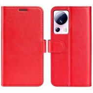 Xiaomi 13 Lite Hoesje, MobyDefend Wallet Book Case (Sluiting Achterkant), Rood