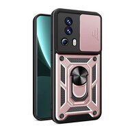 Xiaomi 13 Lite Hoesje - MobyDefend Pantsercase Met Draaibare Ring - Ros&eacute;