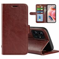 Xiaomi Redmi Note 12 4G Hoesje - MobyDefend Wallet Book Case (Sluiting Achterkant) - Bruin