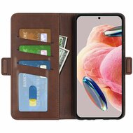 Xiaomi Redmi Note 12 4G Hoesje - MobyDefend Luxe Wallet Book Case (Sluiting Zijkant) - Bruin