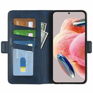 Xiaomi Redmi Note 12 4G Hoesje - MobyDefend Luxe Wallet Book Case (Sluiting Zijkant) - Blauw