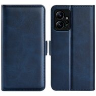 Xiaomi Redmi Note 12 4G Hoesje - MobyDefend Luxe Wallet Book Case (Sluiting Zijkant) - Blauw