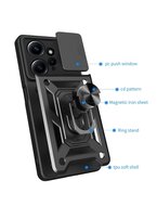 Xiaomi Redmi Note 12 4G Hoesje - MobyDefend Pantsercase Met Draaibare Ring - Ros&eacute;