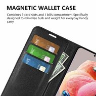 Xiaomi Redmi Note 12 4G Hoesje, MobyDefend Kunstleren Wallet Book Case (Sluiting Voorkant), Zwart