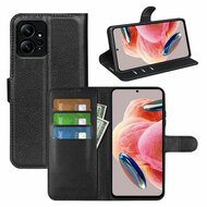 Xiaomi Redmi Note 12 4G Hoesje, MobyDefend Kunstleren Wallet Book Case (Sluiting Voorkant), Zwart