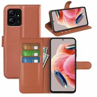 Xiaomi Redmi Note 12 4G Hoesje - MobyDefend Kunstleren Wallet Book Case (Sluiting Voorkant) - Bruin