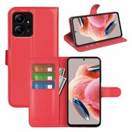 Xiaomi Redmi Note 12 4G Hoesje - MobyDefend Kunstleren Wallet Book Case (Sluiting Voorkant) - Rood