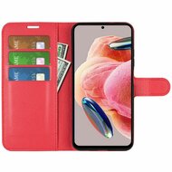 Xiaomi Redmi Note 12 4G Hoesje, MobyDefend Kunstleren Wallet Book Case (Sluiting Voorkant), Rood