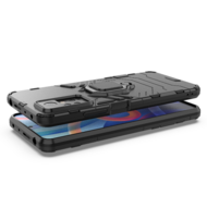 Xiaomi Redmi Note 12 Pro 4G Hoesje - MobyDefend Dubbelgelaagde Pantsercase Met Standaard - Zwart
