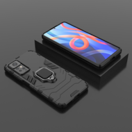 Xiaomi Redmi Note 12 Pro 4G Hoesje - MobyDefend Dubbelgelaagde Pantsercase Met Standaard - Zwart
