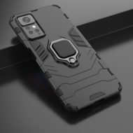Xiaomi Redmi Note 12 Pro 4G Hoesje - MobyDefend Dubbelgelaagde Pantsercase Met Standaard - Zwart