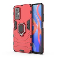 Xiaomi Redmi Note 12 Pro 4G Hoesje, MobyDefend Dubbelgelaagde Pantsercase Met Standaard, Rood