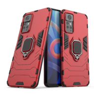 Xiaomi Redmi Note 12 Pro 4G Hoesje, MobyDefend Dubbelgelaagde Pantsercase Met Standaard, Rood