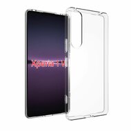 Sony Xperia 1 V Hoesje, MobyDefend Transparante TPU Gelcase, Volledig Doorzichtig