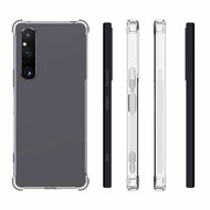 Sony Xperia 1 V Hoesje, MobyDefend Transparante Shockproof TPU Gelcase, Verstevigde Hoeken, Volledig Doorzichtig