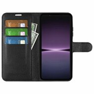 Sony Xperia 1 V Hoesje, MobyDefend Kunstleren Wallet Book Case (Sluiting Voorkant), Zwart
