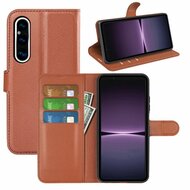 Sony Xperia 1 V Hoesje, MobyDefend Kunstleren Wallet Book Case (Sluiting Voorkant), Bruin