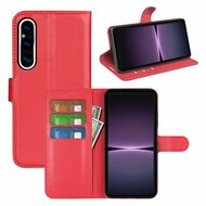 Sony Xperia 1 V Hoesje, MobyDefend Kunstleren Wallet Book Case (Sluiting Voorkant), Rood