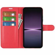 Sony Xperia 1 V Hoesje, MobyDefend Kunstleren Wallet Book Case (Sluiting Voorkant), Rood