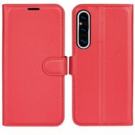 Sony Xperia 1 V Hoesje - MobyDefend Kunstleren Wallet Book Case (Sluiting Voorkant) - Rood