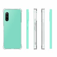 Sony Xperia 10 V Hoesje, MobyDefend Transparante Shockproof TPU Gelcase, Verstevigde Hoeken, Volledig Doorzichtig