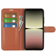 Sony Xperia 10 V Hoesje, MobyDefend Kunstleren Wallet Book Case (Sluiting Voorkant), Bruin