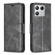 Xiaomi 13 Hoesje, MobyDefend Wallet Book Case Met Koord, Zwart