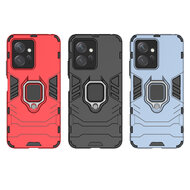 Xiaomi Redmi Note 12 4G Hoesje - MobyDefend Dubbelgelaagde Pantsercase Met Standaard - Rood