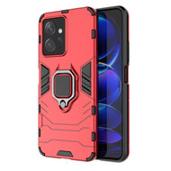 Xiaomi Redmi Note 12 4G Hoesje - MobyDefend Dubbelgelaagde Pantsercase Met Standaard - Rood